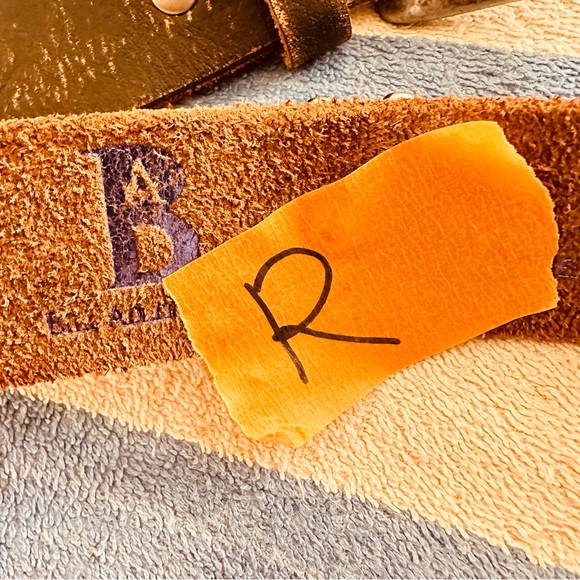 Bill Adler design skull brown leather beltmen's size 32 - Picture 7 of 9